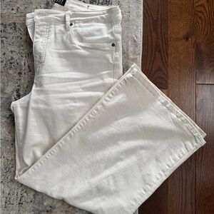 Kut from the Kloth Cream Meg Wide Leg Jeans